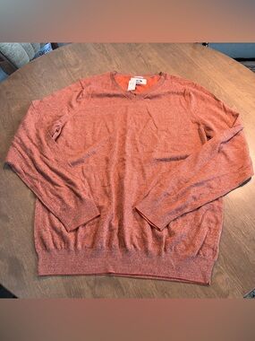 Joseph abboud Men's Rust/Brown V-Neck Sweatshirt Sz 3XL Cotton Blend